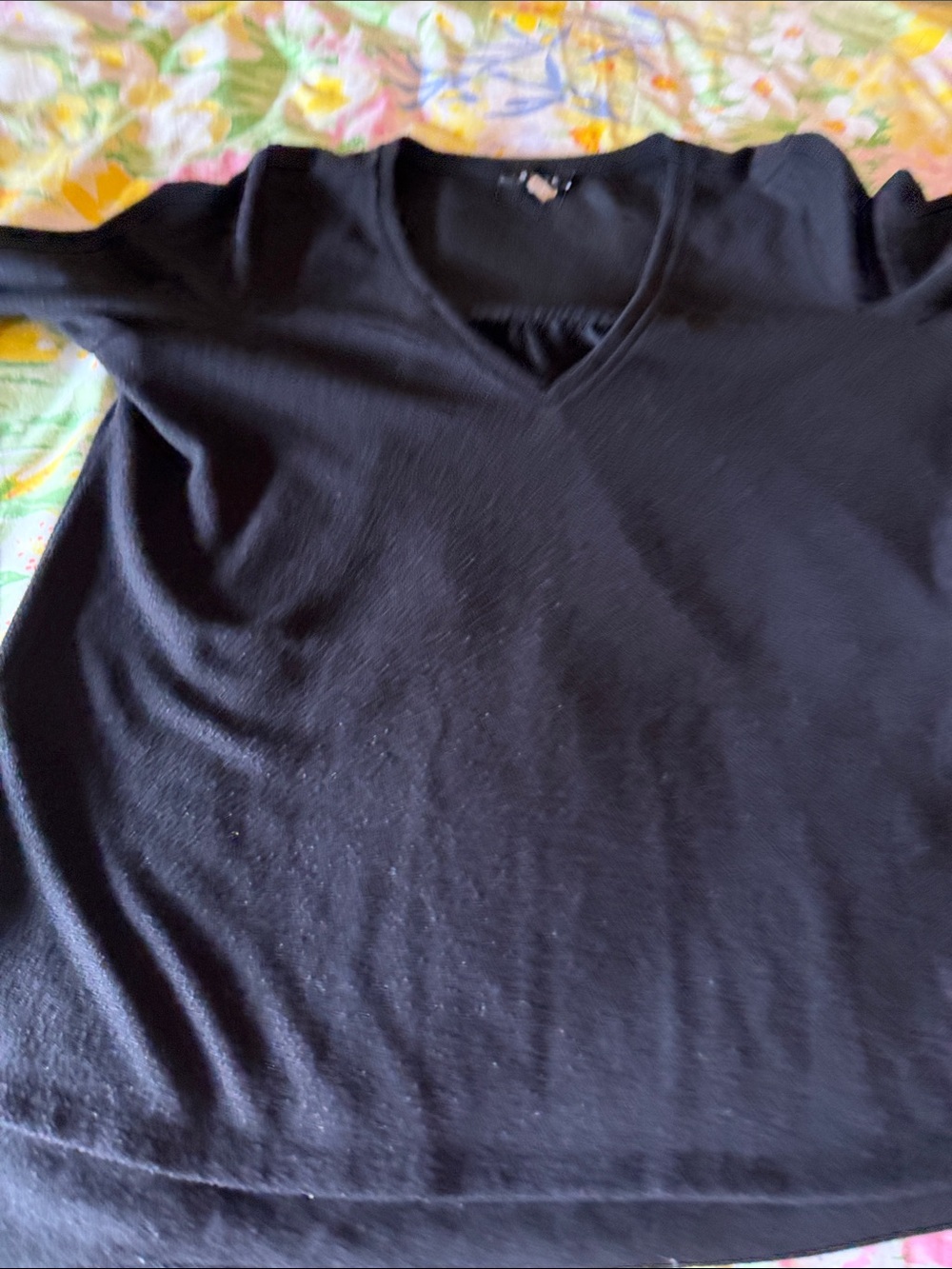 1. State Black V-Neck Long Sleeve women’s sweater